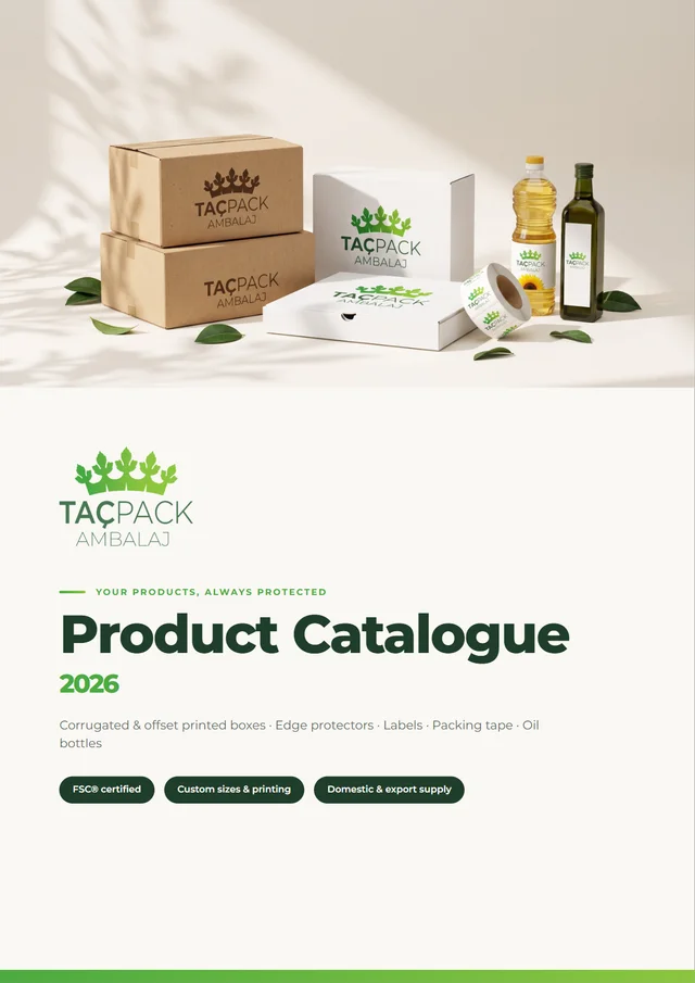 Taçpack Packaging product catalogue cover
